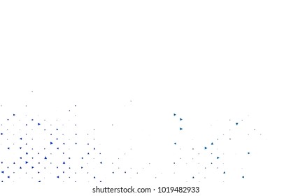 Light BLUE vector abstract colorful background, which consist of triangles. Pattern with colored triangles on white background.