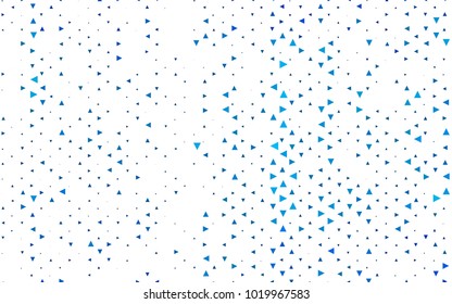 Light BLUE vector abstract colorful background, which consist of triangles. Pattern with colored triangles on white background.