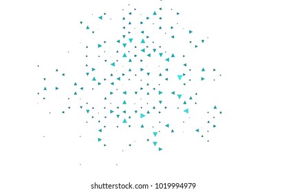 Light BLUE vector abstract colorful background, which consist of triangles. Pattern with colored triangles on white background.