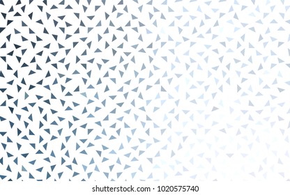 Light BLUE vector abstract colorful background, which consist of triangles. Pattern with colored triangles on white background.