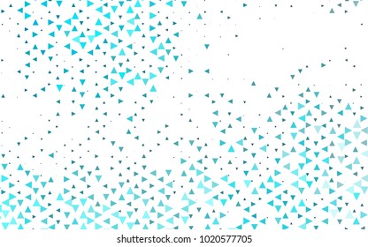 Light BLUE vector abstract colorful background, which consist of triangles. Pattern with colored triangles on white background.