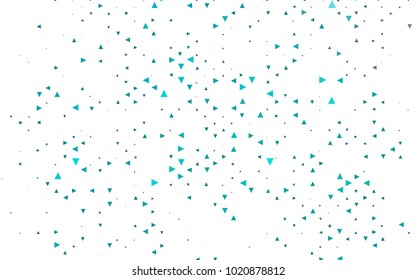 Light BLUE vector abstract colorful background, which consist of triangles. Pattern with colored triangles on white background.