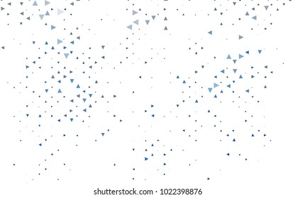 Light BLUE vector abstract colorful background, which consist of triangles. Pattern with colored triangles on white background.