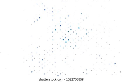Light BLUE vector abstract colorful background, which consist of triangles. Pattern with colored triangles on white background.