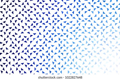 Light BLUE vector abstract colorful background, which consist of triangles. Pattern with colored triangles on white background.