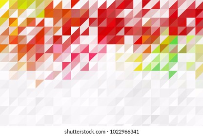 Light BLUE vector abstract colorful background, which consist of triangles. Pattern with colored triangles on white background.