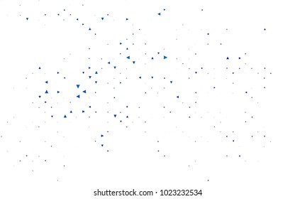 Light BLUE vector abstract colorful background, which consist of triangles. Pattern with colored triangles on white background.