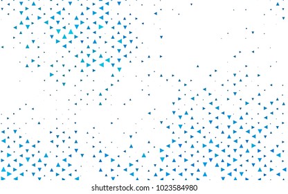 Light BLUE vector abstract colorful background, which consist of triangles. Pattern with colored triangles on white background.
