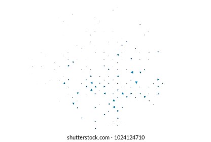 Light BLUE vector abstract colorful background, which consist of triangles. Pattern with colored triangles on white background.