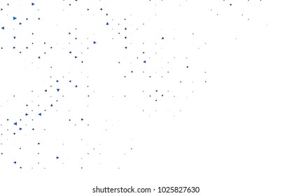 Light BLUE vector abstract colorful background, which consist of triangles. Pattern with colored triangles on white background.
