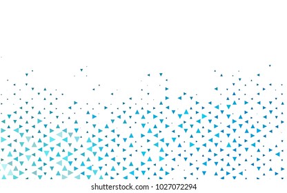 Light BLUE vector abstract colorful background, which consist of triangles. Pattern with colored triangles on white background.