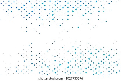 Light BLUE vector abstract colorful background, which consist of triangles. Pattern with colored triangles on white background.
