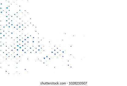 Light BLUE vector abstract colorful background, which consist of triangles. Pattern with colored triangles on white background.