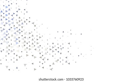 Light BLUE vector abstract colorful background, which consist of triangles. Pattern with colored triangles on white background.