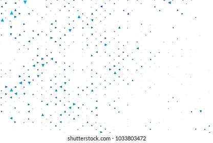 Light BLUE vector abstract colorful background, which consist of triangles. Pattern with colored triangles on white background.