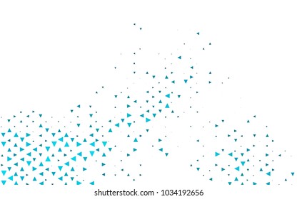 Light BLUE vector abstract colorful background, which consist of triangles. Pattern with colored triangles on white background.