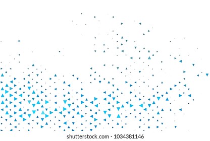 Light BLUE vector abstract colorful background, which consist of triangles. Pattern with colored triangles on white background.