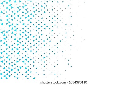 Light BLUE vector abstract colorful background, which consist of triangles. Pattern with colored triangles on white background.