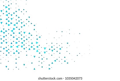 Light BLUE vector abstract colorful background, which consist of triangles. Pattern with colored triangles on white background.
