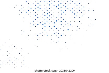 Light BLUE vector abstract colorful background, which consist of triangles. Pattern with colored triangles on white background.