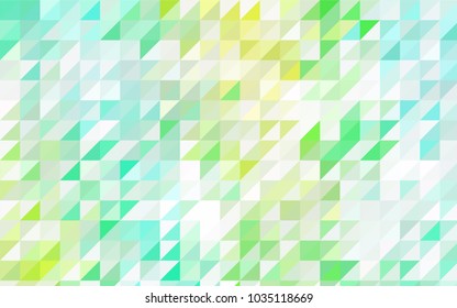 Light BLUE vector abstract colorful background, which consist of triangles. Pattern with colored triangles on white background.