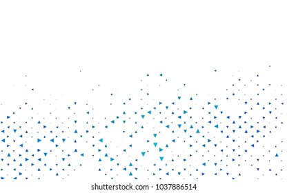 Light BLUE vector abstract colorful background, which consist of triangles. Pattern with colored triangles on white background.