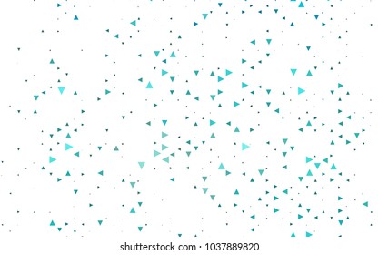Light BLUE vector abstract colorful background, which consist of triangles. Pattern with colored triangles on white background.