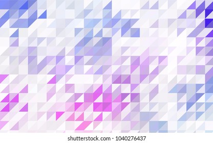 Light BLUE vector abstract colorful background, which consist of triangles. Pattern with colored triangles on white background.