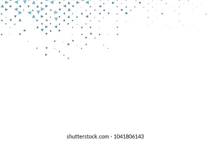 Light BLUE vector abstract colorful background, which consist of triangles. Pattern with colored triangles on white background.