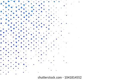 Light BLUE vector abstract colorful background, which consist of triangles. Pattern with colored triangles on white background.