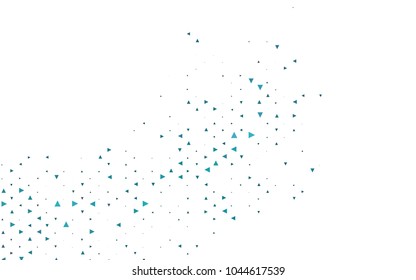 Light BLUE vector abstract colorful background, which consist of triangles. Pattern with colored triangles on white background.