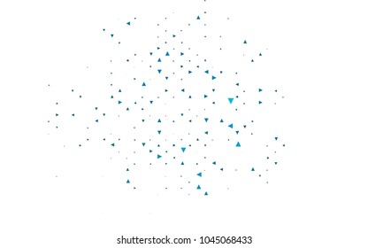 Light BLUE vector abstract colorful background, which consist of triangles. Pattern with colored triangles on white background.