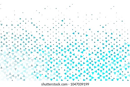 Light BLUE vector abstract colorful background, which consist of triangles. Pattern with colored triangles on white background.