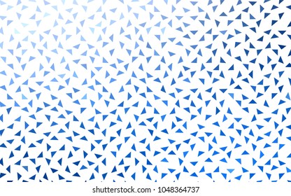 Light BLUE vector abstract colorful background, which consist of triangles. Pattern with colored triangles on white background.