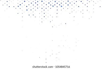 Light BLUE vector abstract colorful background, which consist of triangles. Pattern with colored triangles on white background.
