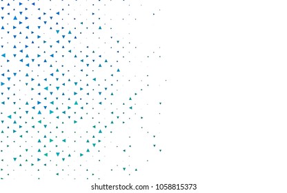 Light BLUE vector abstract colorful background, which consist of triangles. Pattern with colored triangles on white background.