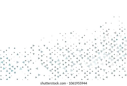 Light BLUE vector abstract colorful background, which consist of triangles. Pattern with colored triangles on white background.