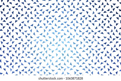 Light BLUE vector abstract colorful background, which consist of triangles. Pattern with colored triangles on white background.