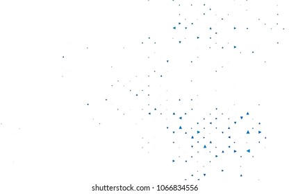 Light BLUE vector abstract colorful background, which consist of triangles. Pattern with colored triangles on white background.