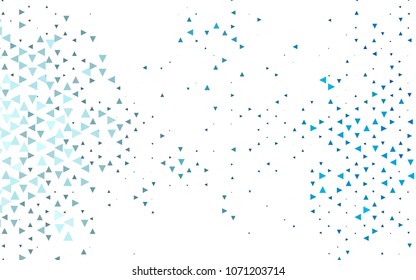 Light BLUE vector abstract colorful background, which consist of triangles. Pattern with colored triangles on white background.