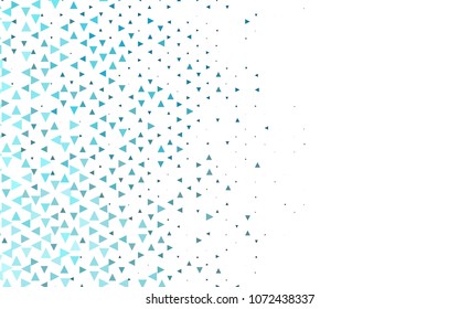 Light BLUE vector abstract colorful background, which consist of triangles. Pattern with colored triangles on white background.