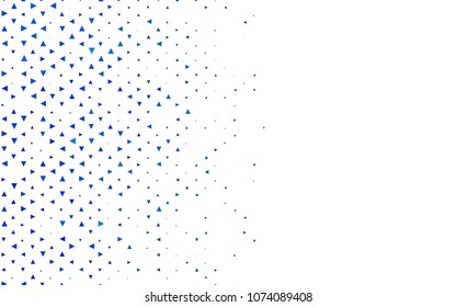 Light BLUE vector abstract colorful background, which consist of triangles. Pattern with colored triangles on white background.