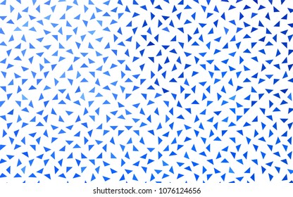 Light BLUE vector abstract colorful background, which consist of triangles. Pattern with colored triangles on white background.