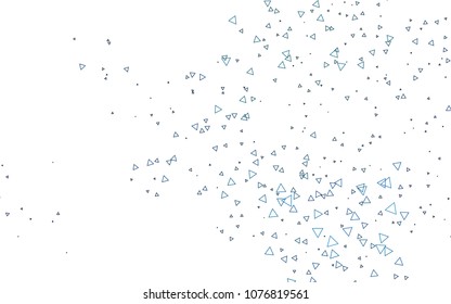 Light BLUE vector abstract colorful background, which consist of triangles. Pattern with colored triangles on white background.