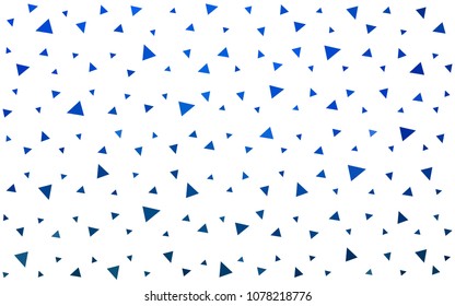 Light BLUE vector abstract colorful background, which consist of triangles. Pattern with colored triangles on white background.
