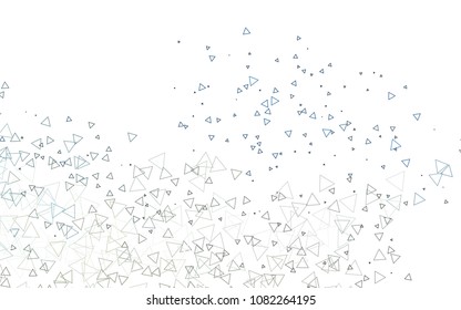 Light BLUE vector abstract colorful background, which consist of triangles. Pattern with colored triangles on white background.