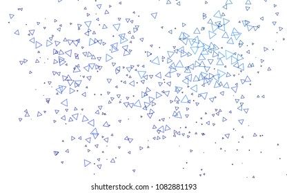 Light BLUE vector abstract colorful background, which consist of triangles. Pattern with colored triangles on white background.