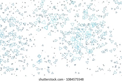 Light BLUE vector abstract colorful background, which consist of triangles. Pattern with colored triangles on white background.