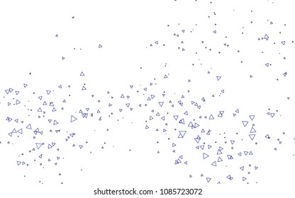 Light BLUE vector abstract colorful background, which consist of triangles. Pattern with colored triangles on white background.