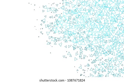 Light BLUE vector abstract colorful background, which consist of triangles. Pattern with colored triangles on white background.
